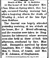 Robbins, Mrs. Wealthy